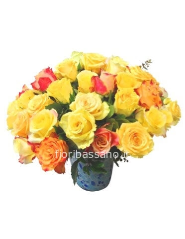 Bouquet di rose gialle